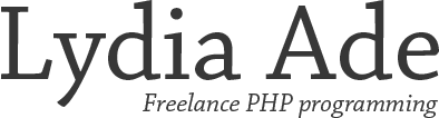 Lydia Ade - Freelance PHP Programming